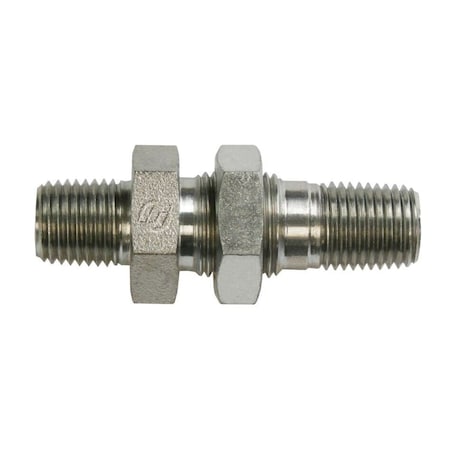 Brennan Industries 06MP-06MP Bulkhead Straight With Lock Nut 2708-LN-06-06